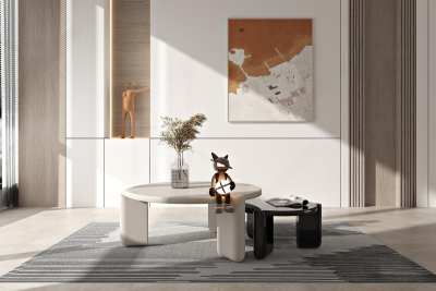 现代茶几3D模型下载